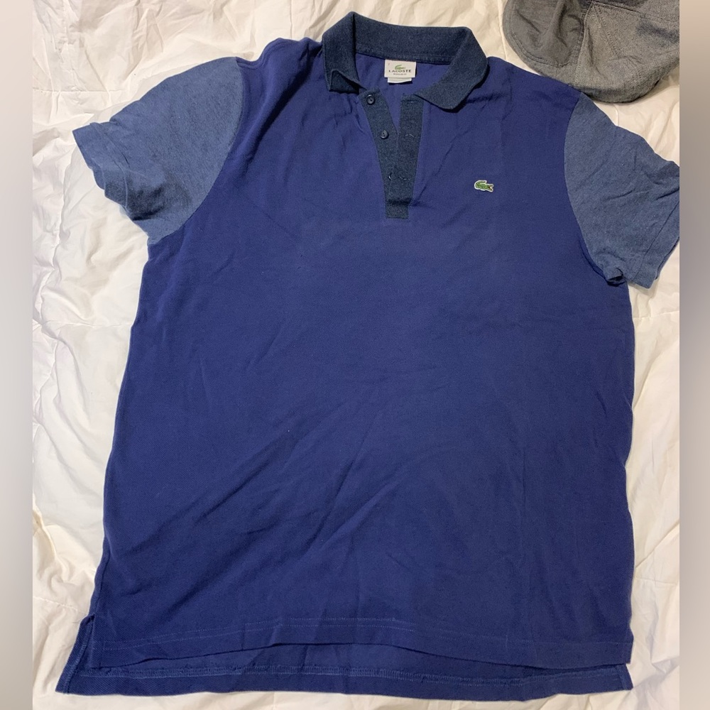 Lacoste men’s multi BLUE color 100% cotton size 7 XXL